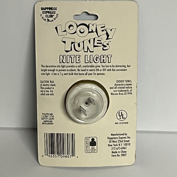 Vintage 1994 Looney Tunes Taz Nite Light New Sealed Tasmanian Devil Warner Bros - Picture 5 of 8